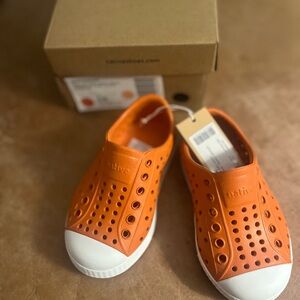 Native Shoes Kids Water Shoes - Bold Orange and White
